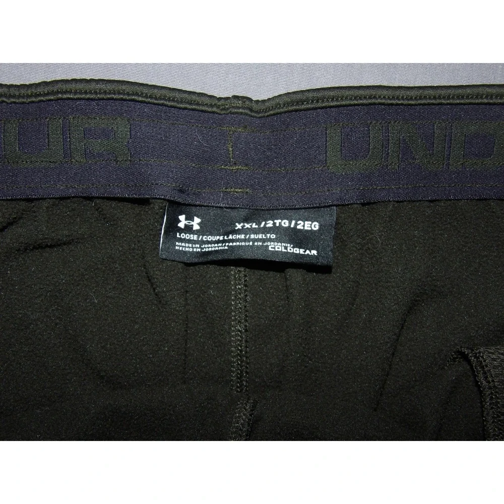 Under Armour Cold Gear Dark Green Fleece Lined Performance Sweatpants Men's XXL